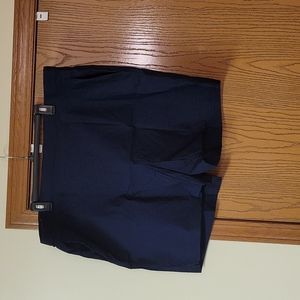 Navy Plain Front Pull On Shorts